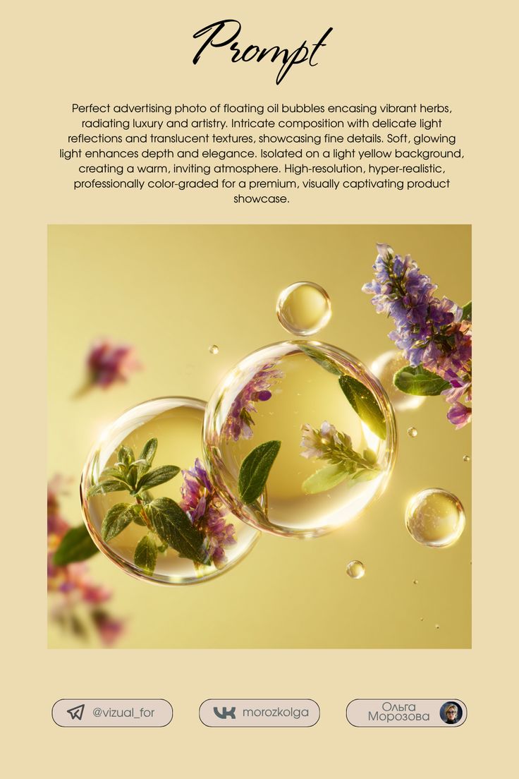 Translucent oil bubbles
