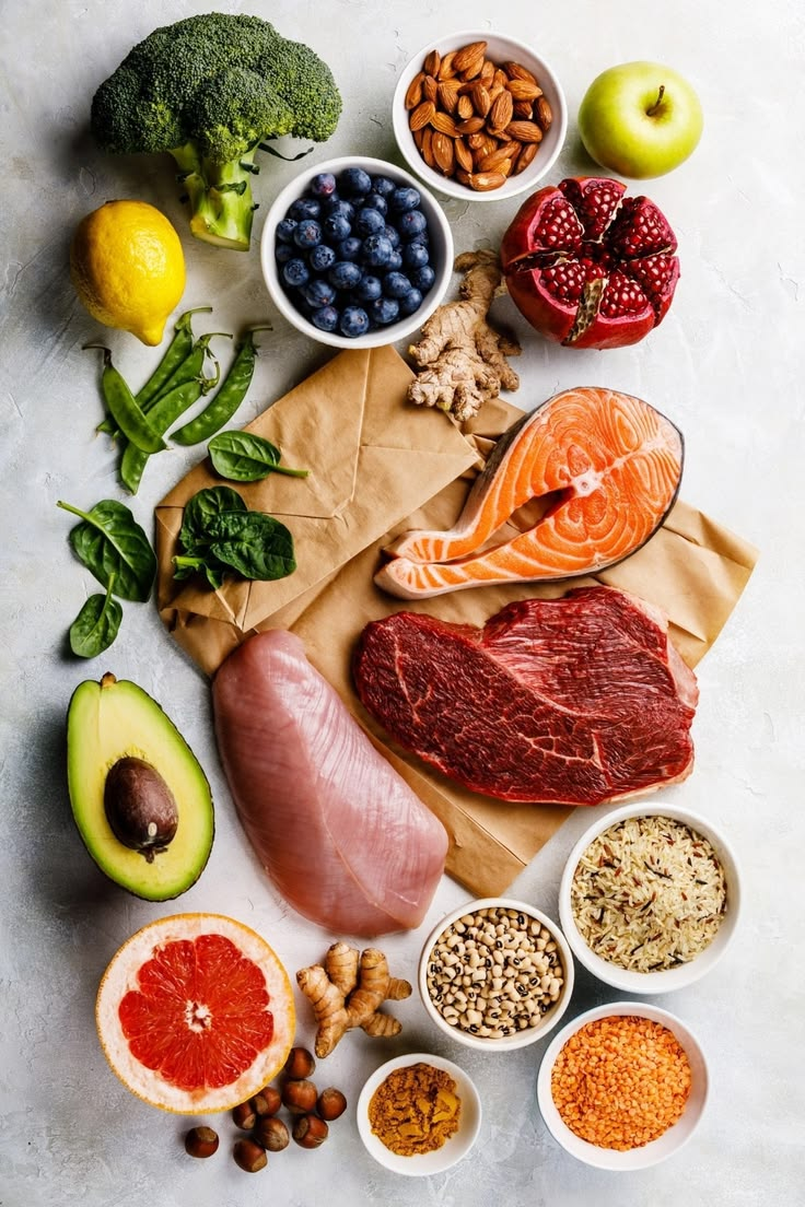 Functional foods flat-lay